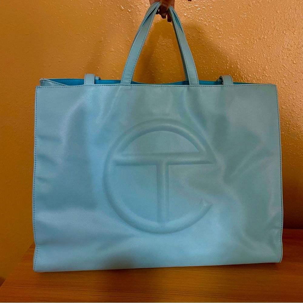 Large Pool Blue Telfar Shopping Bag